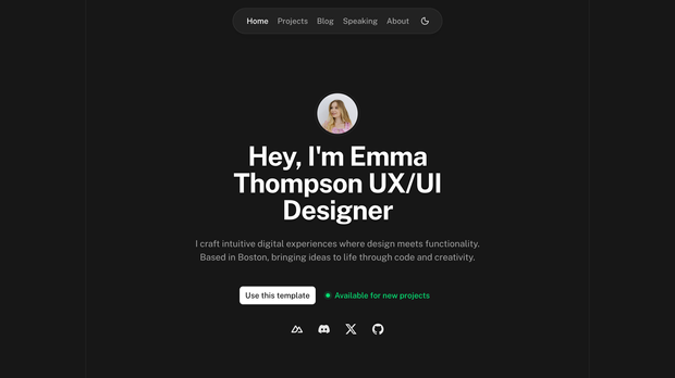 Template Portfolio screenshot