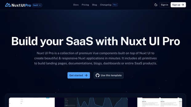 Template SaaS screenshot