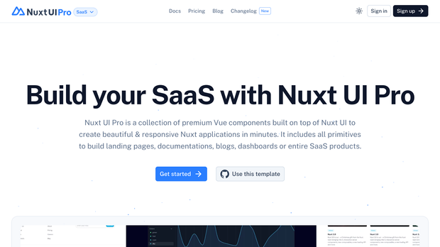 Template SaaS screenshot
