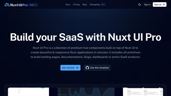 Template SaaS screenshot